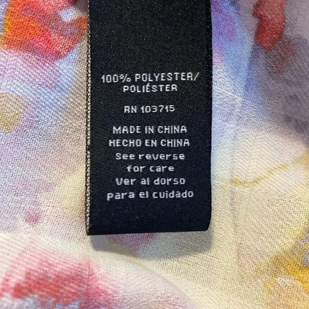 Zac & Rachel Floral Watercolor Print Layered Popover Cami Size Med